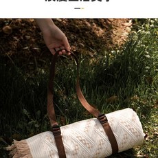 波西米亞風野餐墊 法式野餐墊 加厚防潮 輕便超大戶外地墊, Beige