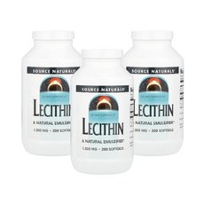 소스내추럴스 소이 대두 레시틴 1200mg 200정 3개 Soy Lecithin