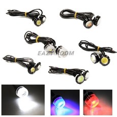 EASY ROOM 자동차 LED 이글아이 데이라이트 방수 오토바이 안개등 9종, 홀더형1단 S사이즈, 스카이블루, 1개