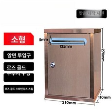 도서 반납함 택배 보관함 철제 학교용 우체통 겸용 무인, 2102 소형 로즈골드