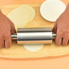 아인쿡 스텐 반죽밀대 손잡이 만두 베이킹 롤링핀, 15cm * 1개, 1개
