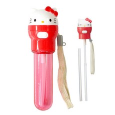 스케이터 헬로키티 얼굴 빨대 캡 & 케이스, 혼합 색상 x 1세트, 1세트