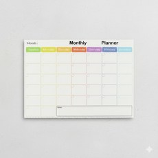 냉장고 부착용 자석 월간 플래너 메모 화이트 보드판 스케줄러 화이트보드 냉장고메모판