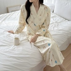 벨라마마 빅사이즈 캡내장 브라캡 모유수유잠옷 임산부잠옷 원피스 출산복