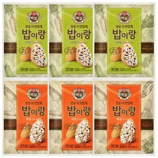 백설 밥이랑 야채27gx3개+밥이랑 해물24gx3개, 1세트