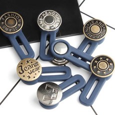 청바지 허리 사이즈 연장 단추 무수선 치수 확대 후크 무수선단추 바지단추조절 바지단추핀, 실버진1P, 실버진1P