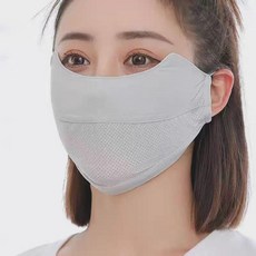 1p/2p 자외선 차단 망사 마스크 얼굴 통풍 메쉬 여름 골프 햇빛 가리개, 핑크+블루, 1세트