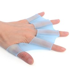 물갈퀴 손가락 실리콘 오리손 장갑 아쿠아 손가락물갈퀴 2P, M