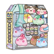 콧물 슬라임 연구소 스퀴시북 만들기 DIY 종이놀이, 기본구성+손코팅지+양면테이프+투명테이프, 1개