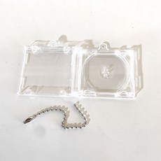 CD盒鑰匙扣 迷你專輯NFC掛飾 亞克力透明掛件, 透明空盒1個+透明CD（送珠鏈）
