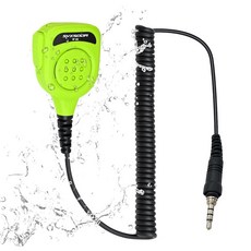 IP54 방수 스피커 마이크 표준 호라이즌 HX/FT 시리즈 Yaesu VX 라디오와 호환 투명 오디오가 있는 내구성 있는 숄더 마이크 (그린), IP54 방수 스피커 마이크, 표준 호라이즌 HX/FT