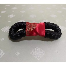 혼주머리 가채머리 쪽머리 한복머리 올림머리 부분가발 다양한색상, 빨강색, 1개