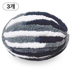 생활스토리 몽글몽글 고양이 꼬리 실 수면 루피망고 자이언트 뜨개실, 3개, 시크