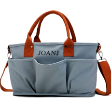 조앤제이 가벼운 10포켓 유모차호환 국민 기저귀가방 + 스트랩 세트, 빈티지블루