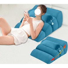 역류 방지 베개 쿠션 등받이 역류성식도염 임산부 임산부 환자 기울어진 노인 다리, 13. 그레이블루 체크