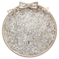 심플하니 스팽글 혼합 비즈 세트, 화이트, 1세트