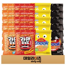 [데일리이츠] 라면과자 미니 4종 20봉지 (게메즈 에낙 오리지널 + 게메즈 에낙 스파이시 + 라면깡 오리지널 + 라면깡 스파이시), 1박스, 55g