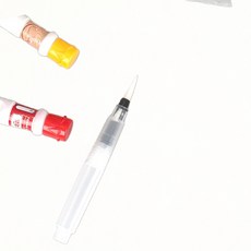 수채화붓 잉크충전식 미술학원용 휴대용 수채화 캘리 붓펜 강템, 1개