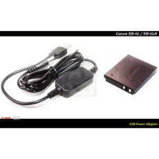 Canon NB-6LH 電池與USB假電池電源供電組 適用於 S120 S200 SX700 SX710 相機, 1個, USB款假電池副廠電源供電(一組)