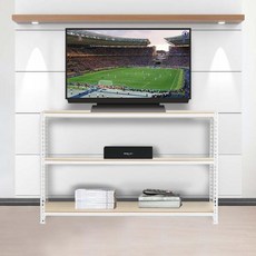 스피드랙 조립식 티비다이 TV선반 3단 1500 x 400 x 900, 화이트