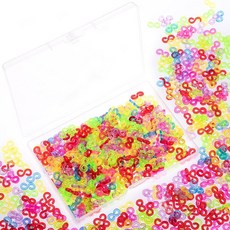롤리백 400Pcs S 클립 고무 밴드 Loom Band 팔찌 플라스틱 커넥터 보충 키트 및 DIY 제작 400 클리어