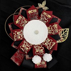 新品包配件裝潢爆款直拼短尾華麗吧唧托 白菜價二次元穀美痛包裝飾物花紋徽章, 酒紅色拼黑色*直拼撞色短尾×1個