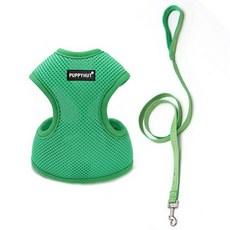 SB수빈스토어 간편착용 하네스 셋트 그린 M 강아지하네스세트 치와와하네스 시바견하네스