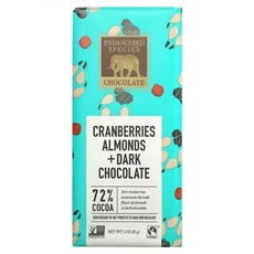 인덴져드스피시스 초콜릿 초코렛 Chocolate Cranberries 아몬드 Almonds Dark 72 Cocoa 3, 85g, 1개