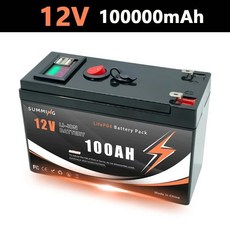 내장형 라이드온 태양광 패널 어군탐지기 적합, 1개, 7. lifepo4 12v 100Ah