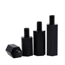 남성여성 육각 나일론 마더보드 스탠드오프 랙 컬럼 간격 PCB 절연 볼트 M2, 01 Black, 17 12mm, 02 M5(Head 7mmm)  10Pcs
