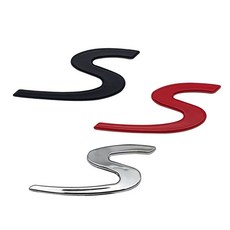 이니셜 엠블럼 스티커 s 색상세가지 블랙 레드 실버 인테리어 익스테리어 차량