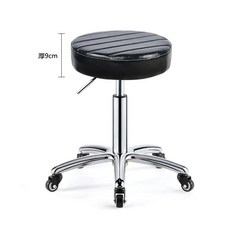 스텐 스툴 의자 발톱 철 단일 블랙 이동식 인테리어 진료 간이 미용실, 1개, X. 블랙 광동 발톱 업그레이드 휠 라인
