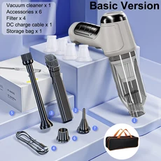 호환자동차 진공 청소기 휴대용 무선 미니 핸드 헬드 강력한 95000PA 홈을 흡입, 01 CHINA, Basic 4Filter Bag