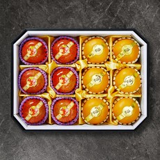 [과일 명품관] 프리미엄 팔각 혼합과일 12과 (사과6+배6) 5kg내외, 1박스
