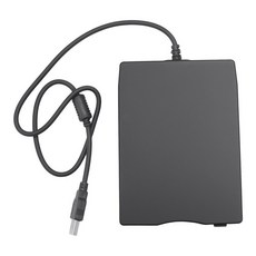 USB 플로피 디스크 리더 드라이브 3.5 인치 외부 휴대용 1.44MB FDD 디스켓 드라이브 7 8 2000 XP Vista PC Laptop, 검은색, 1개