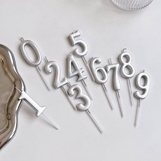 기억의소품 실버 숫자초 올넘버 세트, 1개, 30g, 숫자0~9