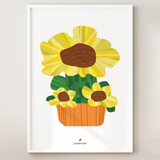 퍼플더스트 해바라기 그림 재물운 포스터, 1.포에틱 해바라기_A4, 포스터만