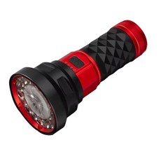 CS9000 밝은 손전등 5400루멘 집중 확산 만능 휴대용 후레쉬 C타입 충전식 초강력 LED 라이트, 1개, 블랙