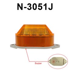 신호 경고 스트로브 TB40 N 305 2 24 220V 표시기 LED 램프 깜박이는 빛 보안 경보 IP44 부저 자기, 12V, N-3051J Yellow