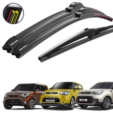 쉽딱 트리플 전면 후방 와이퍼 3P 세트, 올뉴/더뉴/쏘울(08~19)