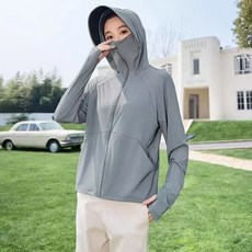 UPF50+ 멀티 챙 탈부착 슬림 집업형 긴팔 래시가드