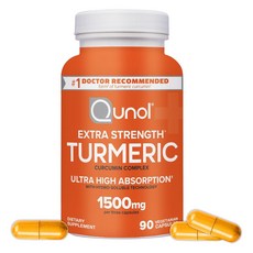 Qunol 特強薑黃 1500毫克 素食膠囊, 1個, 90錠