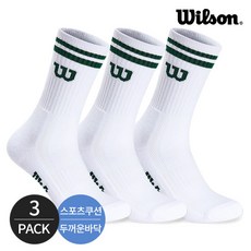 윌슨 남성 스포츠 쿠션 넥 투링글 크루삭스 3P_WHGR, 3족세트_WHGR