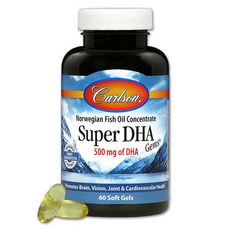 Carlson 挪威濃縮魚油超級DHA 500mg軟膠囊, 1罐, 60顆