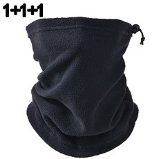 Boknight방한 기모 넥워머 스키바라클라바 목토시 자전거 오토바이, 검은색3P