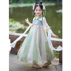 女童漢服春秋款2026新款古裝中國風女寶超仙公主夏款敦煌古風唐裝