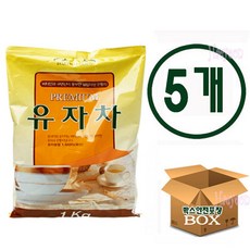 대호 유자차 자판기용 유자차, 1kg, 5개, 1개입