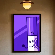 1PC 뜨거운 만화 BFDI 전투 D-드림 섬 포스터 방수 벽 아트 영화 거실 침실 레트로 룸 장식 선물, 02 15X20cmNoframe, 01 z8