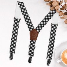 학예회 멜빵 학교 유치원 장기자랑 서스펜더 블랙체크hoh2+5buZ