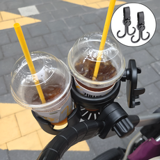 하루해 유모차컵홀더 3in1 가방걸이 2개 증정 1, 블랙